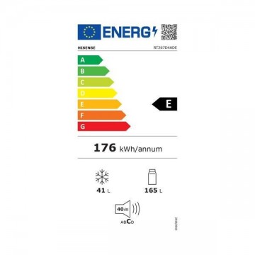 Hisense RT267D4ADE Ψυγείο Δίπορτο Υ143.6xΠ55xΒ54.2εκ. Inox